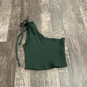 Aerie Forest Green Ribbed Top